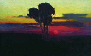 Sunset With Trees — Arkhip Ivanovich Kuindzhi