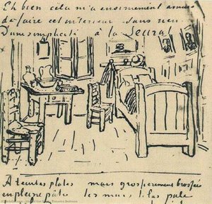 Vincent's Schlafzimmer — Vincent Willem Van Gogh, Postimpressionismus