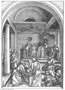 Life Of The Virgin: 15. Christ Among The Doctors In The Temple — Albrecht Dürer, German Renaissance