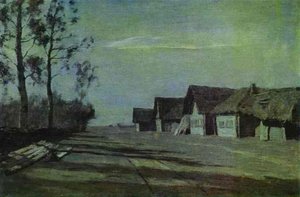 Moonlit Night. A Village — Isaak Ilyich Levitan