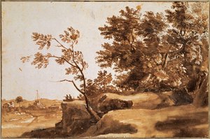 Tiber Landscape With Castel Sant — Claude Lorrain (claude Gellée), Baroque