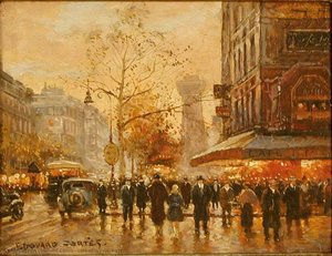 Café De La Paix, Paris — Edouard Cortès, Post-impressionism