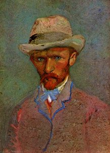 Self-portrait With Gray Felt Hat — Vincent Willem Van Gogh, Post-impressionism