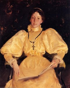 The Golden Lady — William Merritt Chase, Impressionist Painting