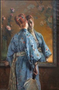 La Parisienne Japonaise — Alfred Émile Léopold Stevens