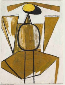 Personage, With Yellow Ochre And White — Robert Motherwell