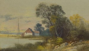 Landscape At The Lakeside — Anton Romako
