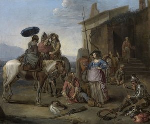 Travelers Taking Time To Rest — Йоханнес Лингельбах
