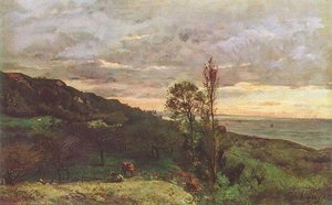 Landscape Near Villerville — Charles-françois Daubigny