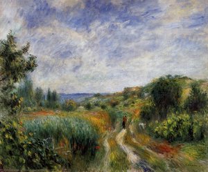 Landscape Near Essoyes — Pierre-auguste Renoir, Impressionism
