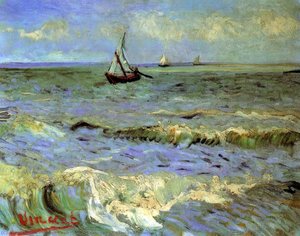 Seascape At Saintes-maries — Vincent Willem Van Gogh, Post-impressionism