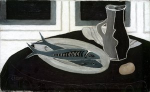 Bottle And Fish — Georges Braque, Cubism