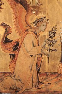 La Anunciación Y Dos Santos — Simone Martini