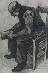 Man, Sitting, Reading A Book — Vincent Van Gog