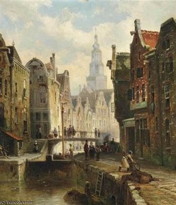 A Townview With Figures