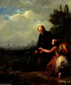 Little Nell And Her Grandfather — William Holman Hunt