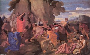 Moses Striking Water From The Rock — Nicolas Poussin, French Baroque