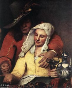 La Procuressa (detalle) — Johannes Vermeer