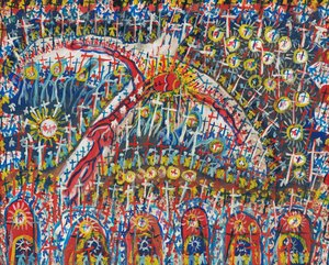 Flying Away — Lucinski, Wladyslaw, Polish Naïve Art