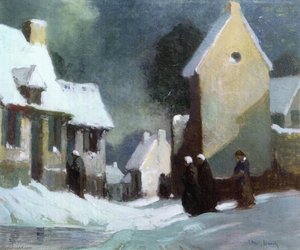 French Village At Night — Georges Ames Aldrich