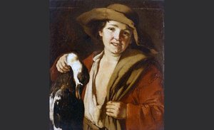 Jeune Homme Tenant Un Canard — Giacomo Francesco Cipper