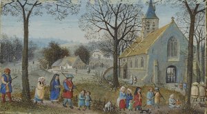 Villagers on Their Way to Church