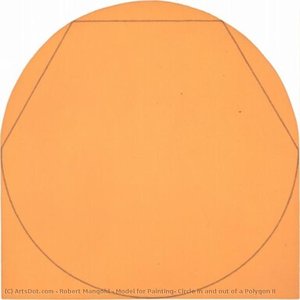 Model For Painting: Circle In And Out Of A Polygon Ii — Robert Mangold