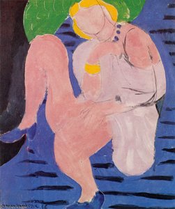 Femme Nue Sur Fond Bleu Huile Sur Toile Collection Particulière — Henri Matisse, Fauvism