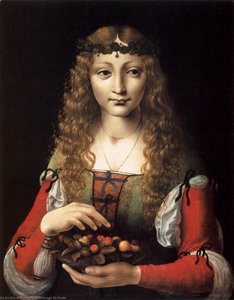 Girl With Cherries — Giovanni Ambrogio De Predis