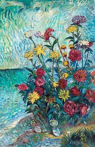 Flowers On The Seashore — David Davidovich Burliuk