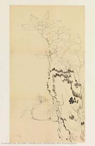 Camellia, Rock, And Butterfly, After Chen Hongshou — Xie Zhiliu
