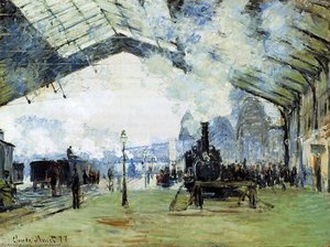 Arrival Of The Normandy Train, Gare Saint-lazare — Claude Monet, Impressionist Painting