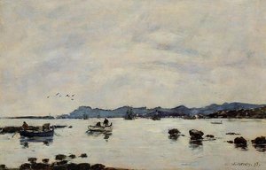Golfe-juan, The Bay And The Mountains Of Esterel — Eugène Louis Boudin