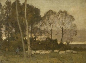 The Return Of The Flock — Alfred East