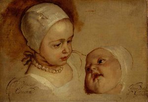 Princess Elizabeth (1635–1650) And Princess Anne (1637–1640), Daughters Of Charles I — Sir Anthony Van Dyck