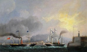 Shipping The 'collier' And 'ladybird' Outside St Helier Harbour, To And From Newhaven — Philip John Ouless