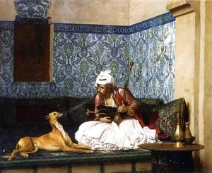 Arnaut Blowing Smoke In His Dog's Nose — Jean-léon Gérôme, Academicism