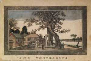 Massaki Inari Shrine at the shore of the Sumiida River