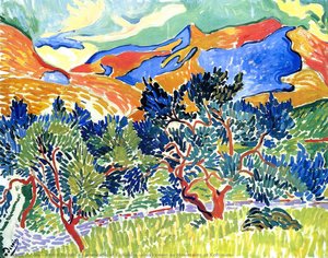 Landschaft bei Collioure (auch bekannt als Berge von Collioure)