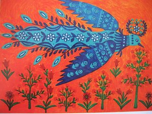 Sun-bird, Rye And Wheat — Maria Primachenko, Naive Art / Primitivism