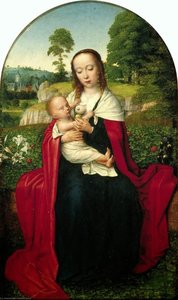 The Virgin And Child In A Landscape — Gerard David