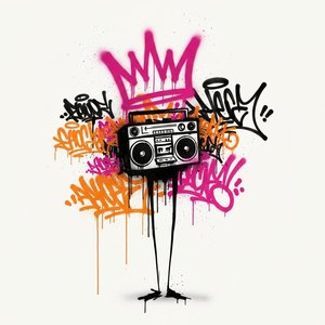 Rhythmische Resonanz In Magenta: Eine Spontane Urbane Symphonie Flüssiger Street Art — Laurent Girard, Graffiti / Street Art