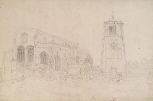 A View Of Elstow Church, Bedfordshire — John Frederick Lewis