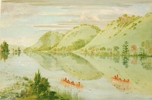 Picturesque Bluffs Above Prairie Du Chien — George Catlin