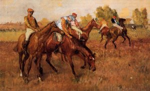 Antes De La Carrera — Hilaire-germain-edgar Degas, Impressionistic Realism