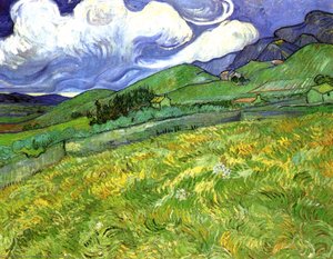 Mountain Landscape Behind Saint-paul Hospital — Vincent Willem Van Gogh, Post-impressionism