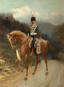 Captain William Henry Armstrong Fitzpatrick Watson Armstrong (1863–1941), Later 1st Baron Armstrong Of Bamburgh And Cragside, In The Uniform Of The Northumberland Hussars — Thomas Bowman Garvie
