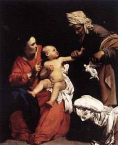 Madonna And Child With St Anne — Carlo Saraceni, Baroque