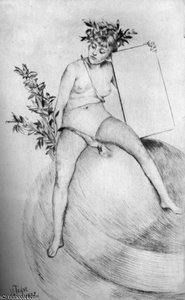 Deuxieme Frontispiece Assise Sur Le Globe — Jacques Joseph Tissot