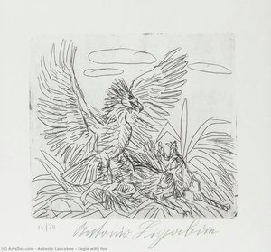 Eagle With Fox — Antonio Laccabue